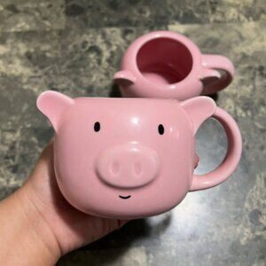 Cute Pig Figural Mug Sets
